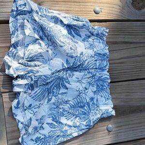 Panama Jack Blue and White Floral Women Shorts